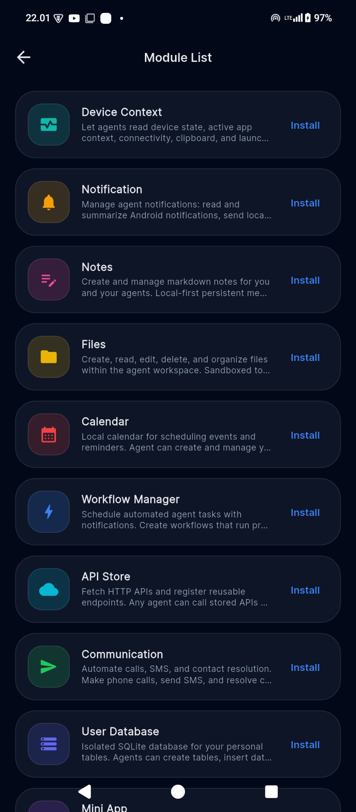 Meow Agent module store